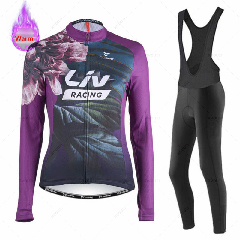 Winter Clothing Sale Women - Liv ผู้หญิงฤดูหนาว Bicicleta ชุดกลางแจ้งขนแกะร้อนขี่จักรยานเสื้อผ้าจักรยานเสื้อ MTB JERSEY