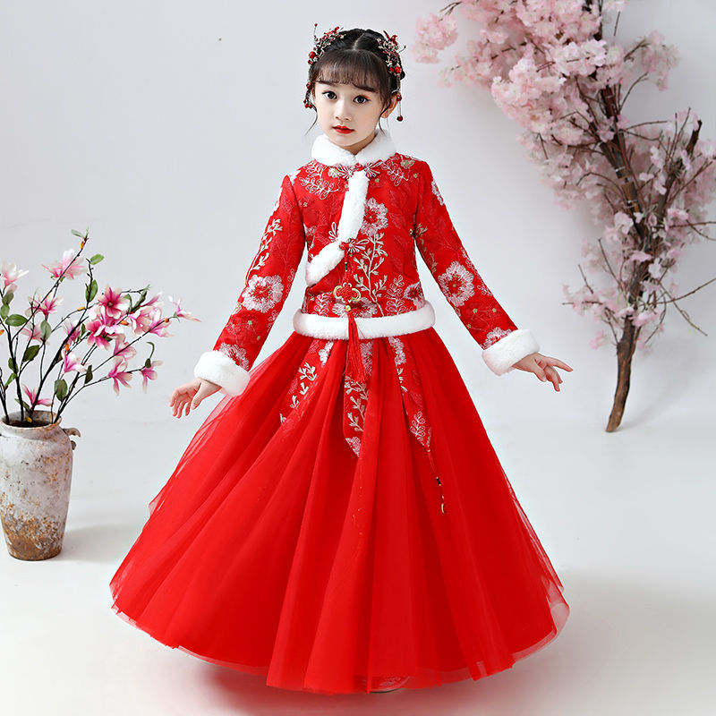 Hanfu 2024ชุดเด็กผู้หญิงแบบโบร - Winter Clothing Baby Girl บทวิจารณ์และราคา