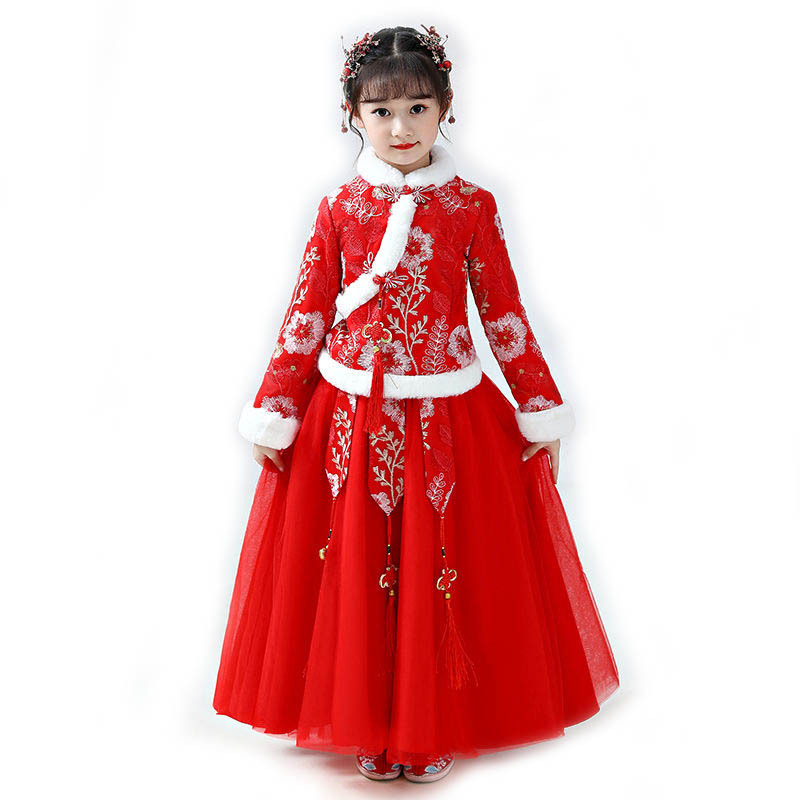 Hanfu 2024ชุดเด็กผู้หญิงแบบโบร - Winter Clothing Baby Girl บทวิจารณ์และราคา