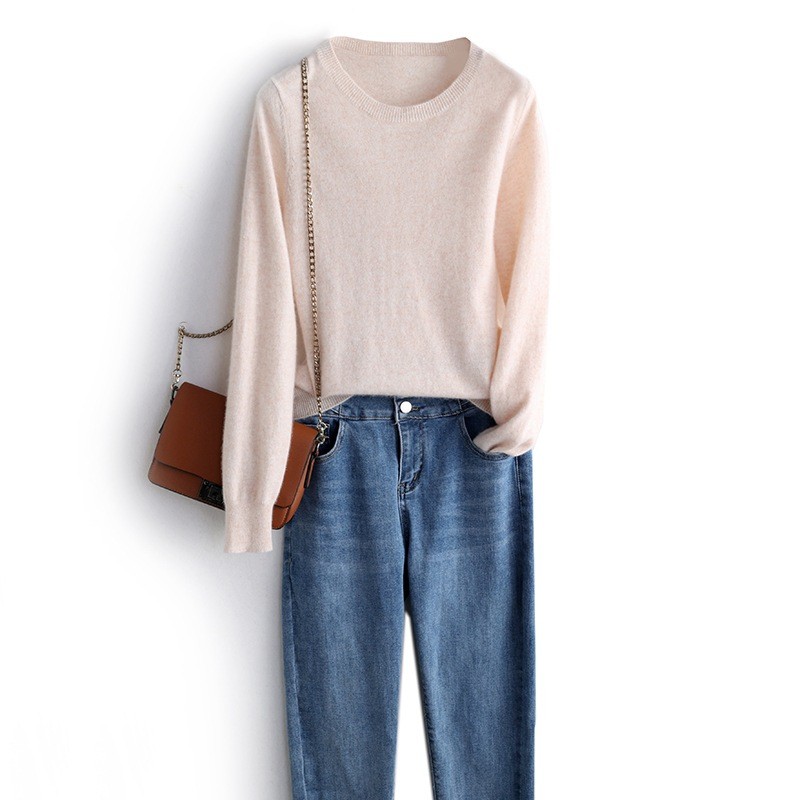 เสื้อสเวตเตอร์คอวีทรงเข้ารูปสี - Winter Clothing Sale Women บทวิจารณ์และราคา