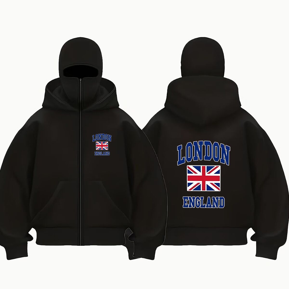 เสื้อฮู้ดคู่ลายกราฟิก British  - Winter Clothing London บทวิจารณ์และราคา