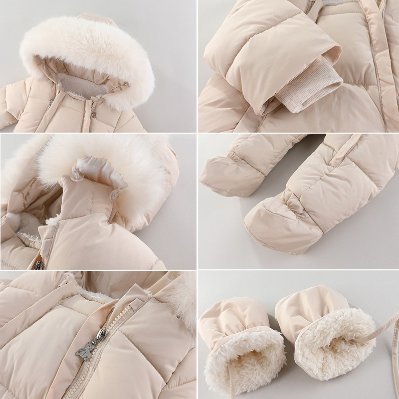 ชุดหมีทารกแรกเกิดฤดูหนาวพร้อมถ - Winter Clothing Baby Girl บทวิจารณ์และราคา